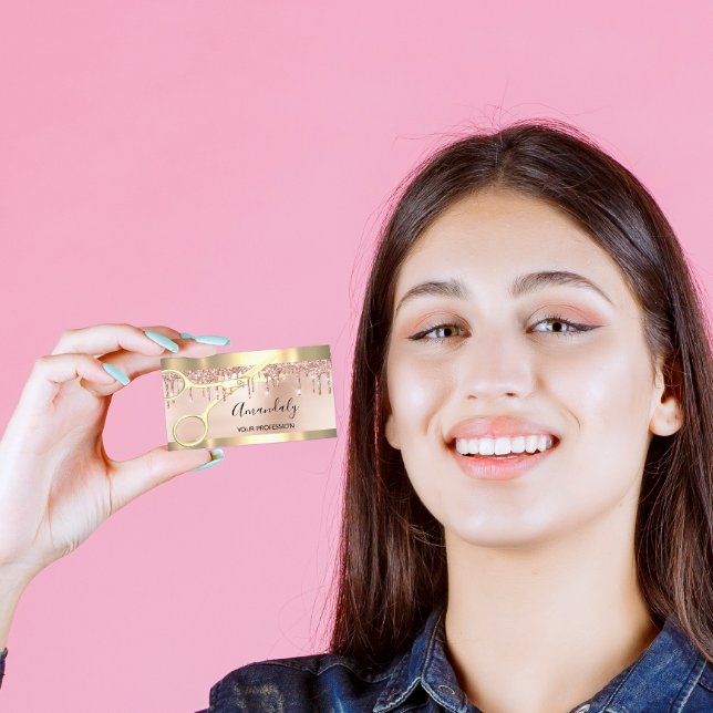 Hairdresser Stylist Coiffeur Guld Scissors Framed Visitkort (Skapare uppladdad)