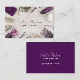 Hairdresser Stylist Salon Beauty Verktyg Visitkort