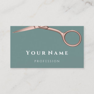 Hairdresser Stylist Scissors Ro Smoky Mint Visitkort