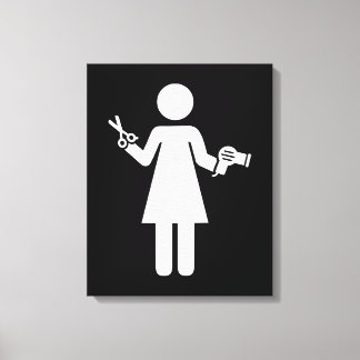 Hairdresser Symbol Canvastryck