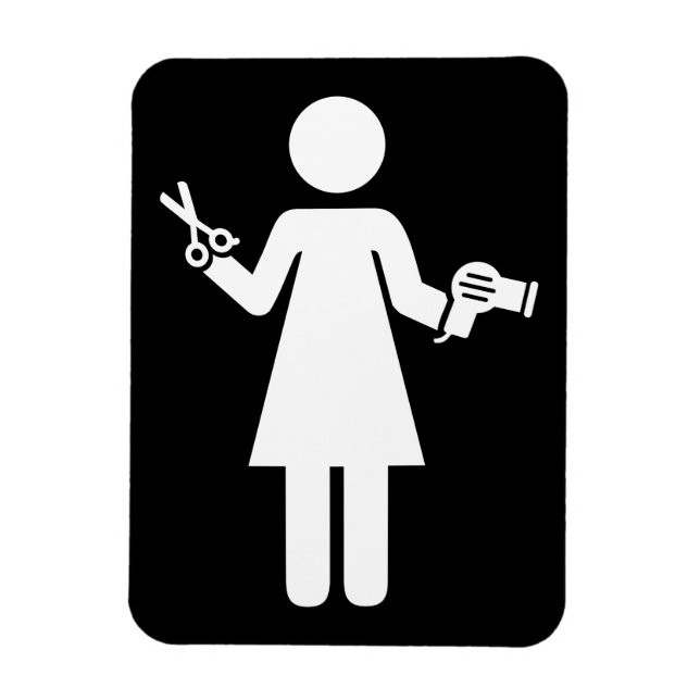 Hairdresser Symbol Magnet (Vertikal)