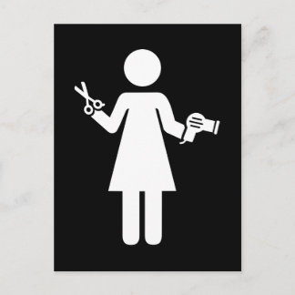 Hairdresser Symbol Vykort