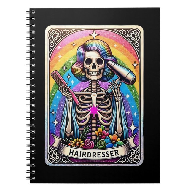 Hairdresser Tarot Card Anteckningsbok (Framsidan)