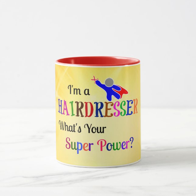 Hairdresser Toppen Power Humor Mugg (Center)