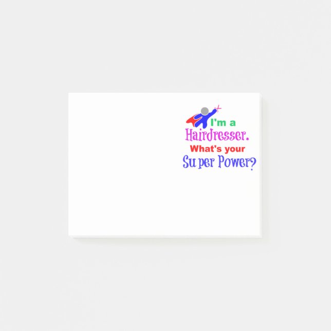 Hairdresser Toppen Power Post-it Block (Framsida)
