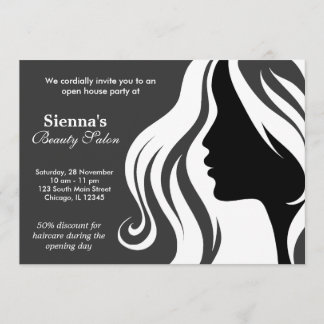 Hairdresser (vit) inbjudningar