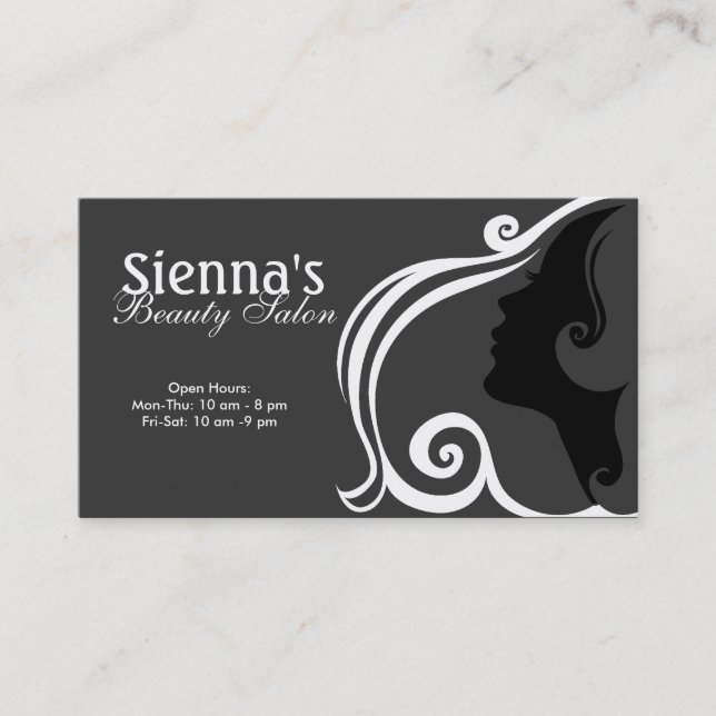 Hairdresser (vit) visitkort (Framsida)
