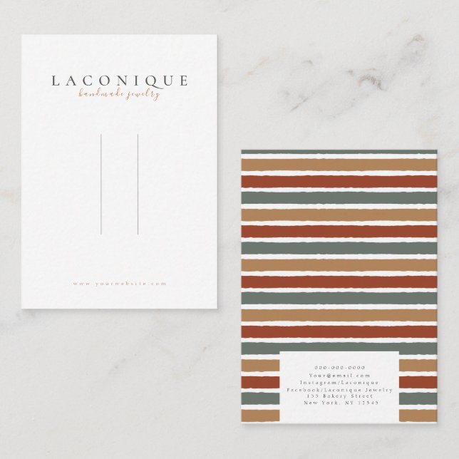 Hairpin-Visning | ABSTRAKT | Modern Visitkort (Fram/baksida)