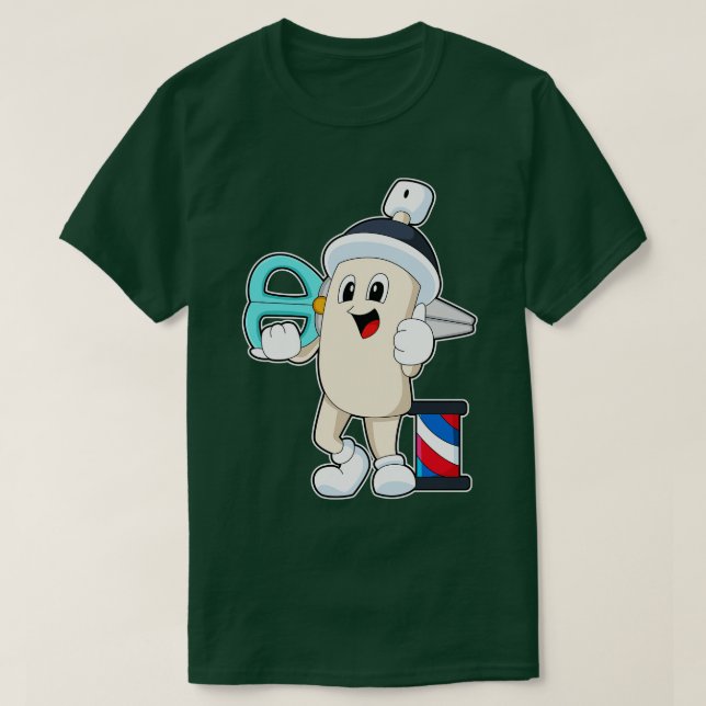 Hairspray som hairdressor med sax t shirt (Design framsida)