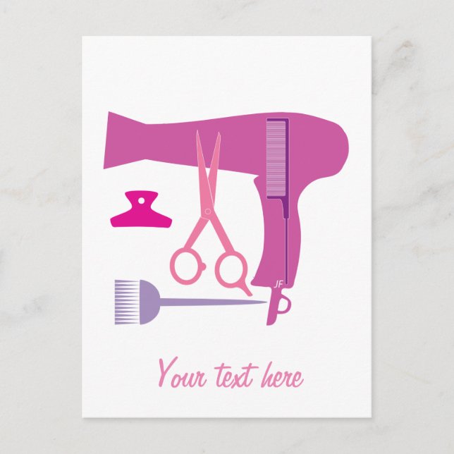 Hairstiyles verktyg vykort (Framsida)