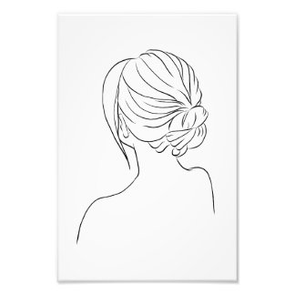 Hairstyle Teckning Poster utskrift från Min Sims 4