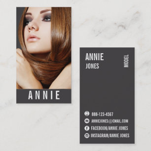 ★ Hairstylist-Aktris-Modellerar modern Headshot Visitkort