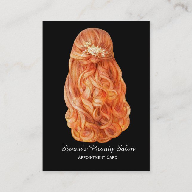 Hairstylist-avtalat kort (Framsida)