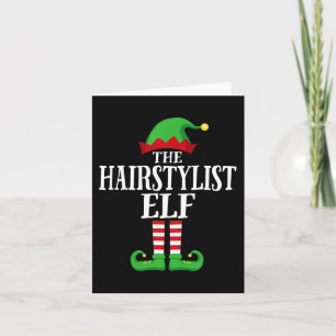 Hairstylist Elf Matching Family Group, jul Pa Kort