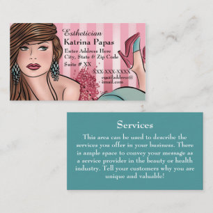 Hairstylist eller Esthetician Visitkort