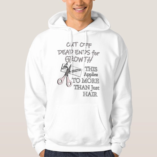 Hairstylist Gifts Hairdresser Funny Barber Quote Hoodie (Framsida)