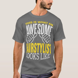 Hairstylist Hair Scissors Hairdresser Barber Gift T Shirt