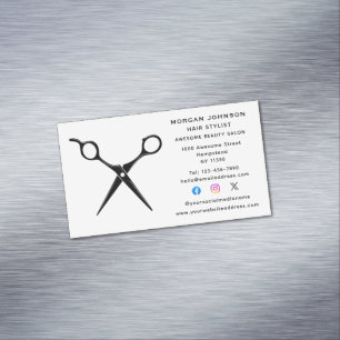 Hairstylist Hairdresser Beautician Social Media Magnetiska Visitkort
