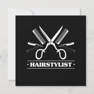 Hairstylist Hairdresser Hair Salon Stylist Barber Inbjudningar