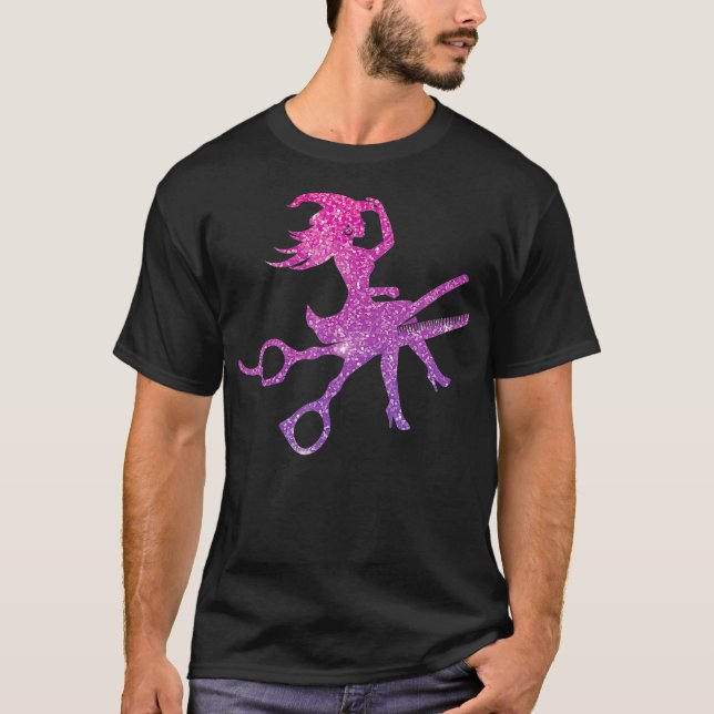 Hairstylist Hairdresser Halloween Costume Gift T Shirt (Framsida)
