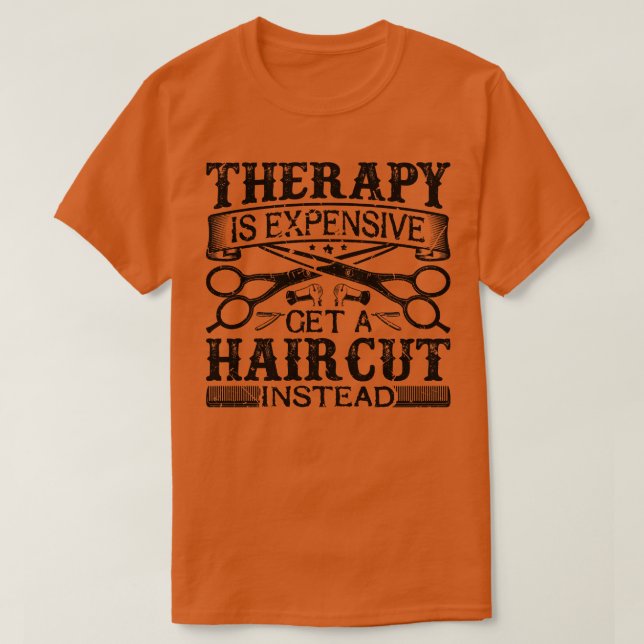 Hairstylist Hairdresser Salon Barber T Shirt (Design framsida)
