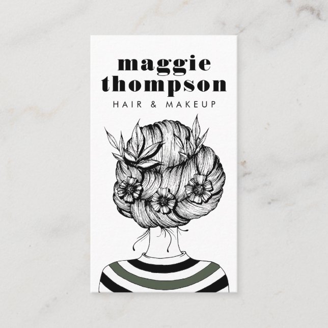 HAIRSTYLIST | Hairstylist & Beautician Business Ca Visitkort (Framsida)