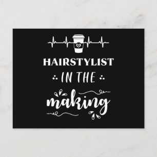Hairstylist i skapar vykort