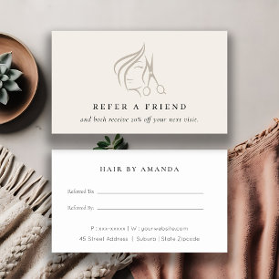 Hairstylist Ivory Hair Scissor Refar en vän Visitkort