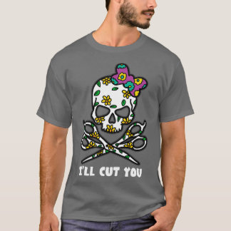HAIRSTYLIST Ix27LL KLICKA DIG SKULL T Shirt