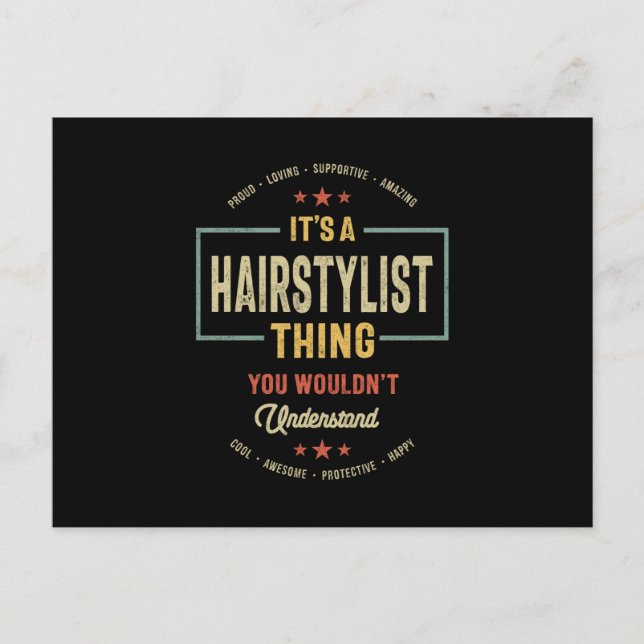 Hairstylist Job Title Manar Women Gift Vykort (Framsida)