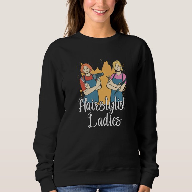 Hairstylist Ladies  Salon Coiffeur Hairdresser Hai T Shirt (Framsida)