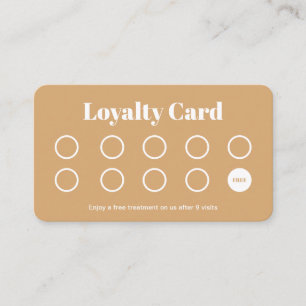 Hairstylist Loyalty Card Simple Guld Lojalitetskort
