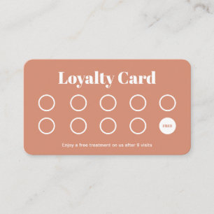 Hairstylist Loyalty Card Simple Terracotta Lojalitetskort