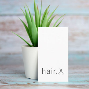 Hairstylist med vit Elegant, vit, svart sax Visitkort