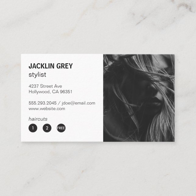 Hairstylist | Modern Lojalitetskort (Framsida)
