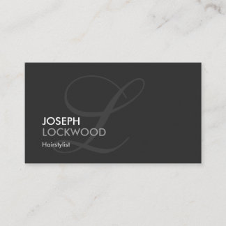 Hairstylist - Modern Swash Monogram Visitkort