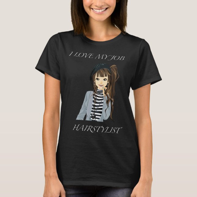 Hairstylist & Nail Beautician T Shirt (Framsida)