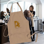 Hairstylist namn-hårsalon logotyp elegant lyx förkläde<br><div class="desc">Personlig elegant hårstilningssalon apron med faux guld hårstilt logotyp (du kan ersätta den med ditt eget namn!) och med stilits och salons eget namn.</div>