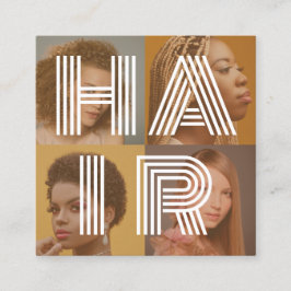 Hairstylist Photo Affärskort Fyrkantigt Visitkort