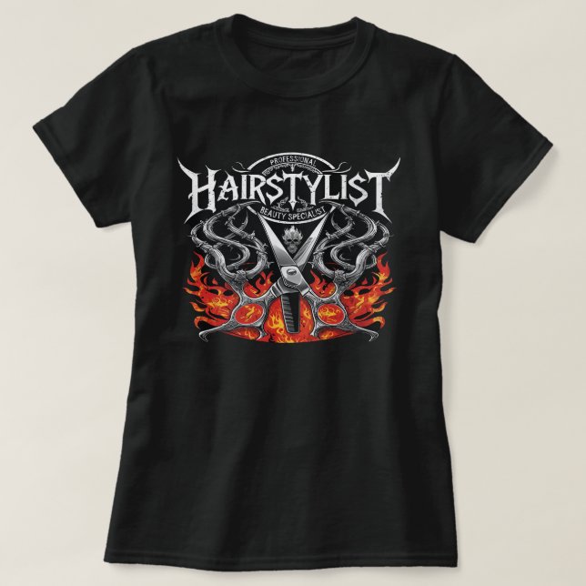 Hairstylist Professional Beauty Specialist Wear  T Shirt (Design framsida)
