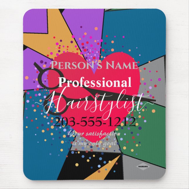 Hairstylist Promotional Mousepad HAMbyWG Musmatta (Framsidan)