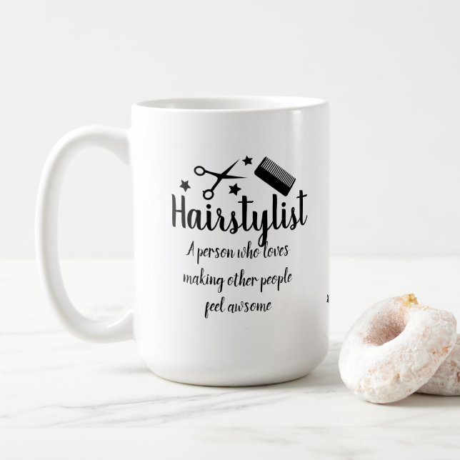 Hairstylist Quote Funny Hairdresser Stars Coola Kaffemugg (Med munk)