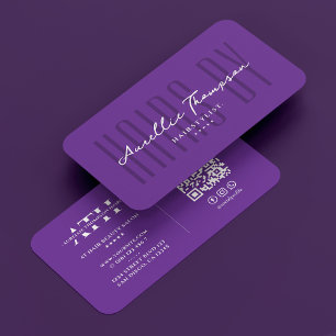 Hairstylist Royal Lila Braids Salon Modern Visitkort