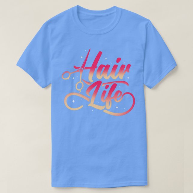 Hairstylist Salon Hairdresser Stylist Scissor Hair T Shirt (Design framsida)