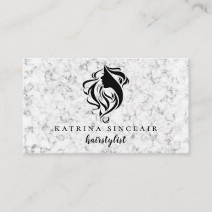 Hairstylist Salon-Logotyp Markerad Professionell Visitkort