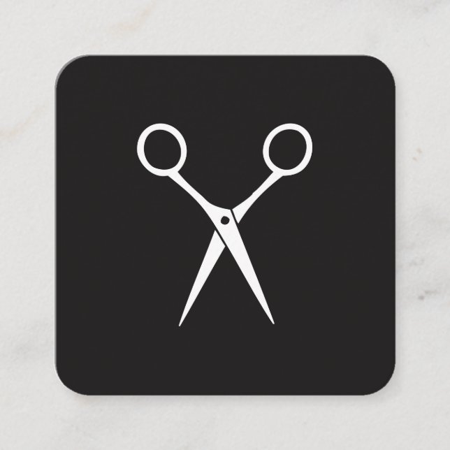 Hairstylist Shears Fyrkantigt Visitkort (Framsida)