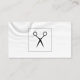 Hairstylist Shears Silke Drapery Background Visitkort
