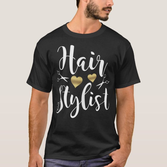 Hairstylist shercosmetology Söt beautician ha T Shirt (Framsida)