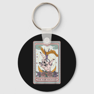 Hairstylist Tarot Card Gothic Hairdresser Salon Ha Nyckelring