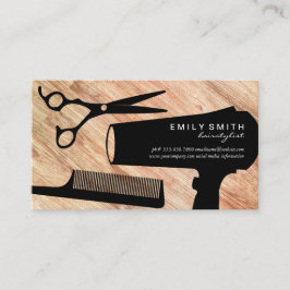 Hairstylist Verktyg | Wood Appt Tidsbeställning Kort